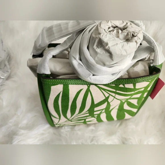 NWT Kate Spade Leaf Print Handbag - Picture 2 of 3